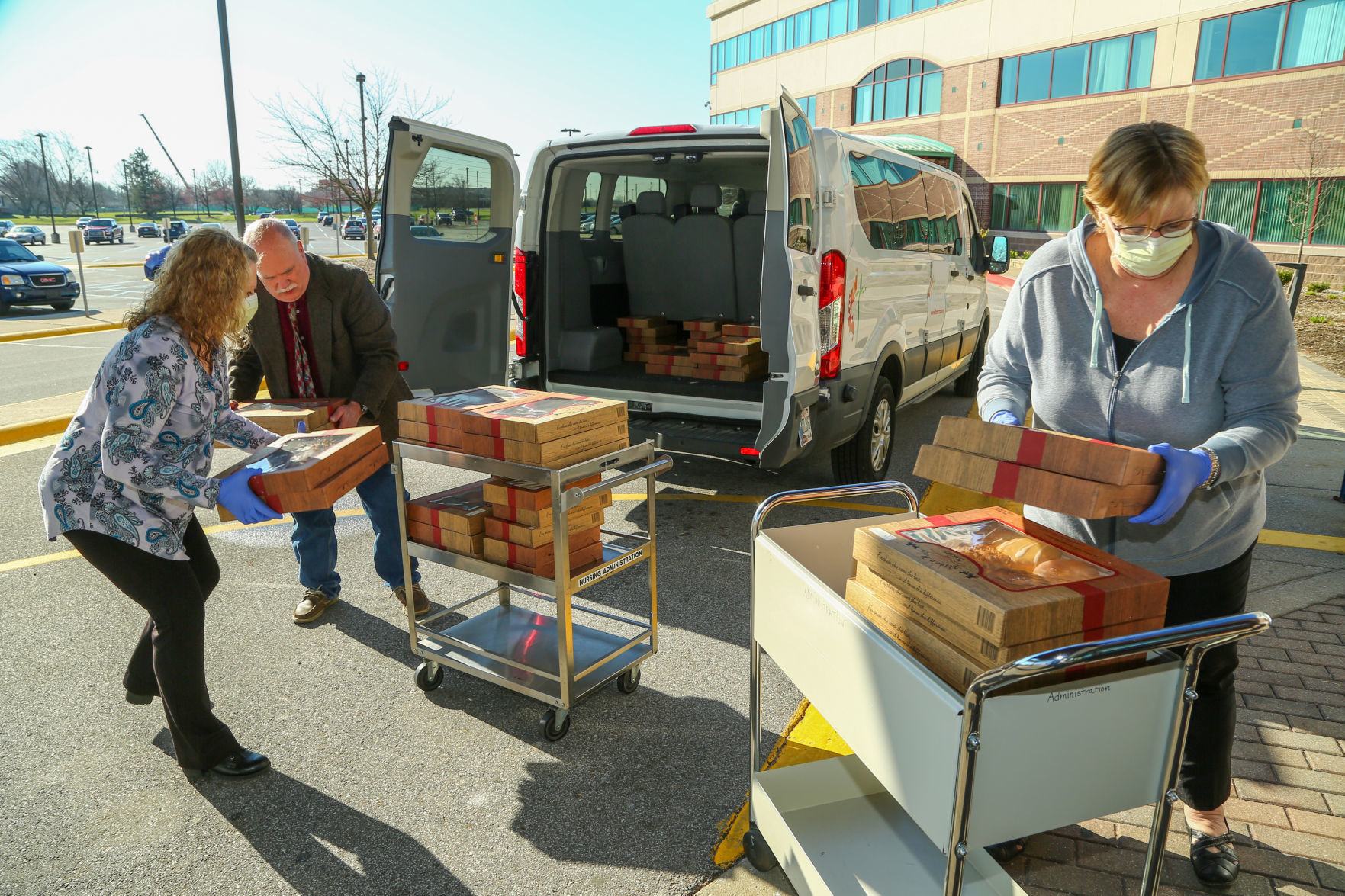 Pastor Mark Wilkins delivers doughnuts to Franciscan Health Crown Point